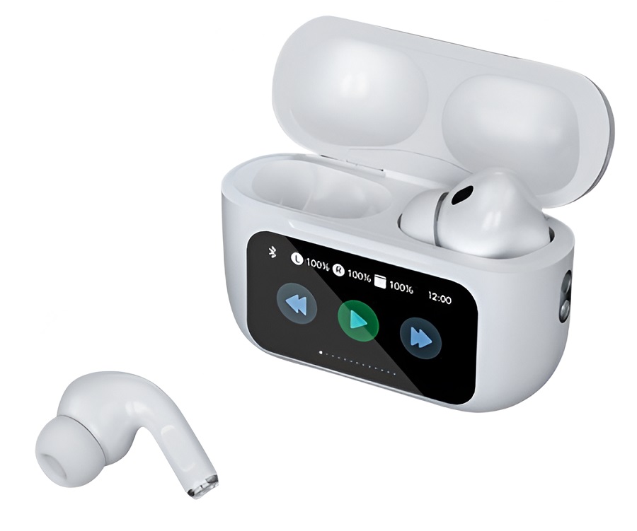REMAX  W30 White Noise-Cancelling True Wireless Earbuds with Touchscreen