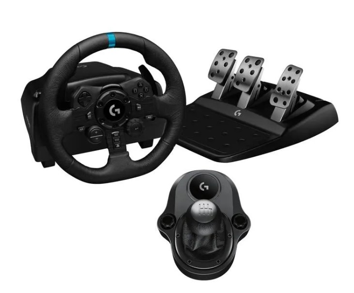 Logitech                                 Logitech G923 Trueforce Racing Wheel + Logitech Shifter