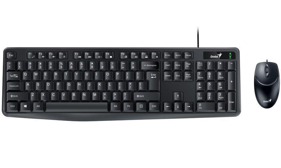GENIUS KM-170 USB YU crna tastatura+ USB crni miš