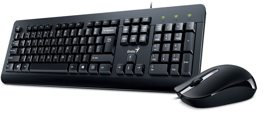 Genius Tastatura + Miš  KM-160 USB YU, crna