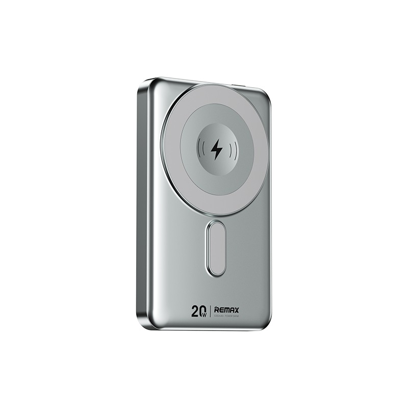 REMAX  CX-2 15W magnetic,10000mAh,Wireless Power Bank with Built-in  Stand silver