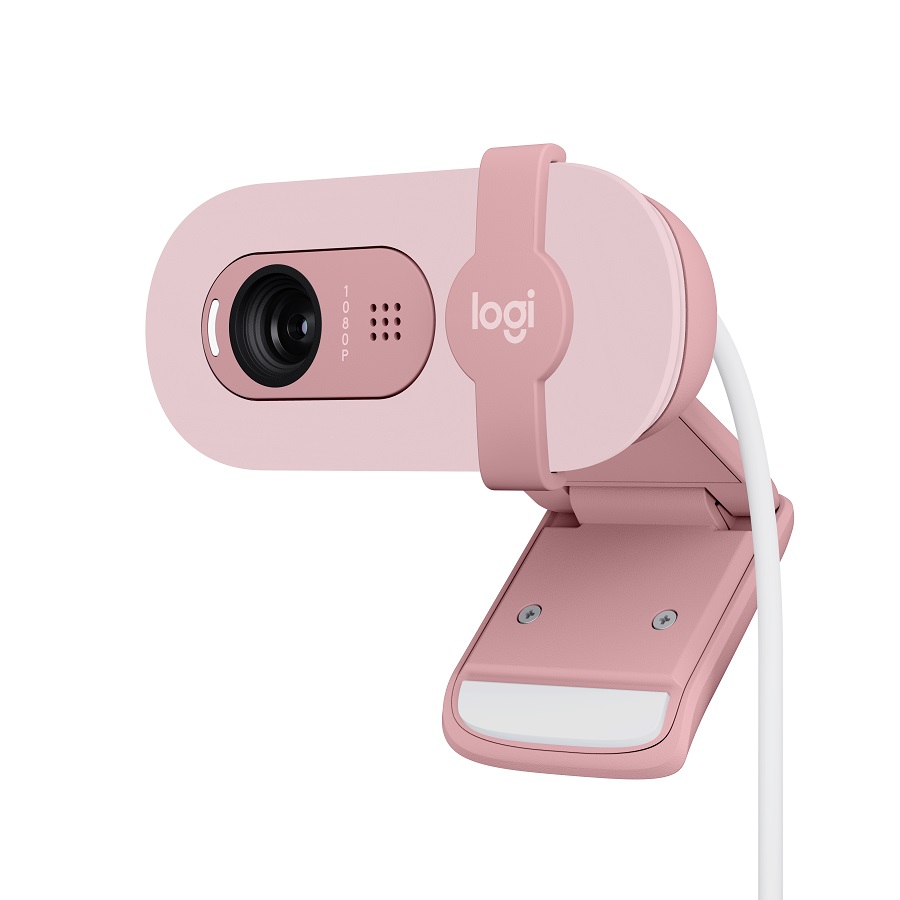 Logitech                                 Logitech Brio 100 Full HD Webcam - Rose - USB